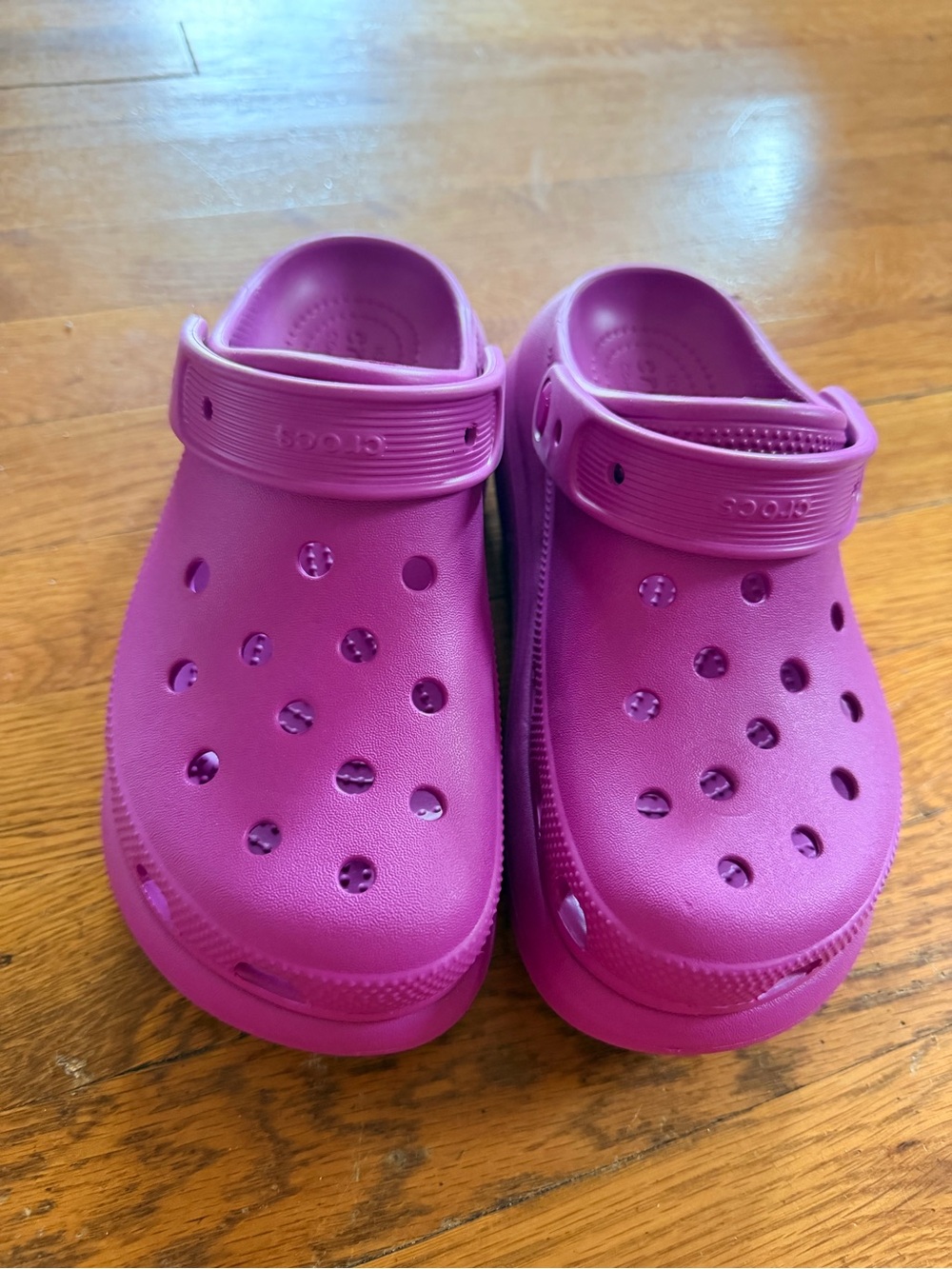 Brand-new pink platform Crocs, never worn! 💕